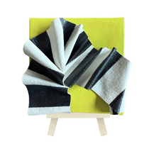Load image into Gallery viewer, Chartreuse with black and white stripe
