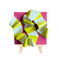 Load image into Gallery viewer, Magenta with chartreuse and white stripe
