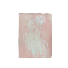 Load image into Gallery viewer, Girl on handmade painted paper
