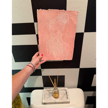 Load image into Gallery viewer, Girl on handmade painted paper
